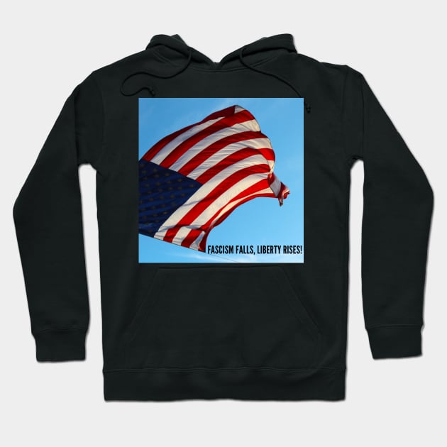 Fascism falls, liberty rises! Hoodie by CasualCorner